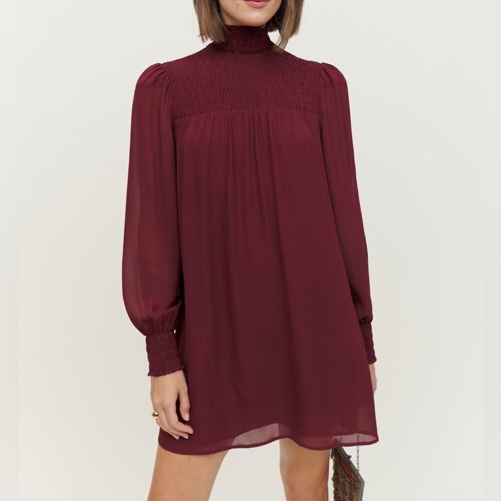 Reformation Brandi Long Sleeve Mini Dress L